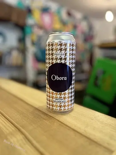 Obora British Golden Ale Brut 500 ml (plech)