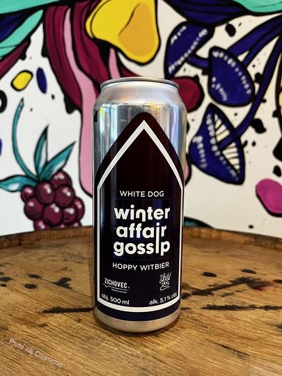 Zichovec + White Dog Winter Affair Gossip Hoppy Witbier 500 ml (plech)