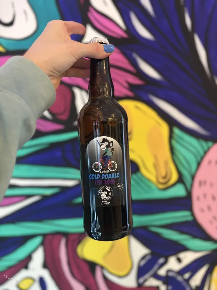 Nachmelená opice Cold Double IPA 9. výročí 750 ml (sklo)