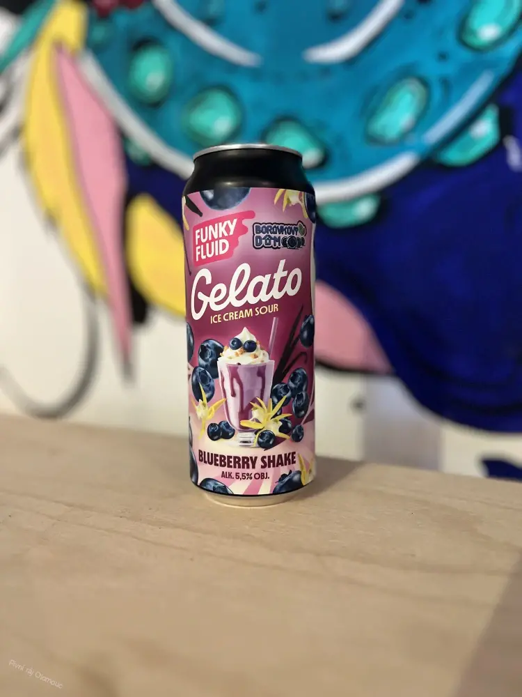Funky Fluid a Borůvkový dům Gelato Blueberry Shake 500 ml