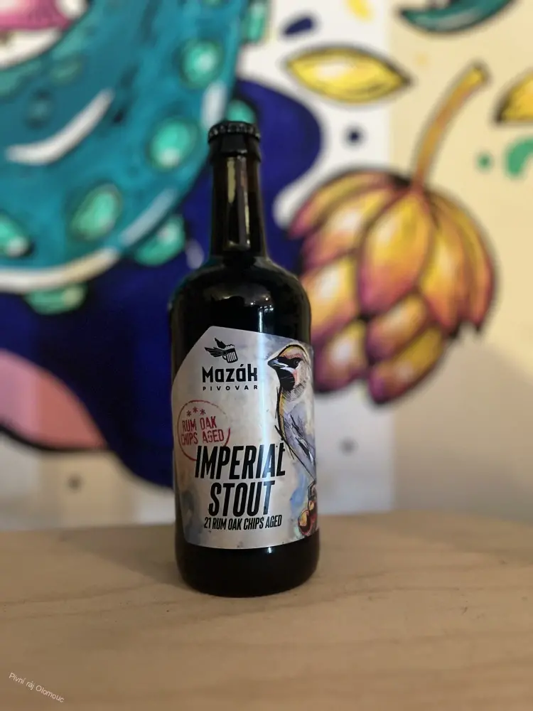 Mazák Imperial Stout 21 Rum oak chips aged 500 ml (sklo)