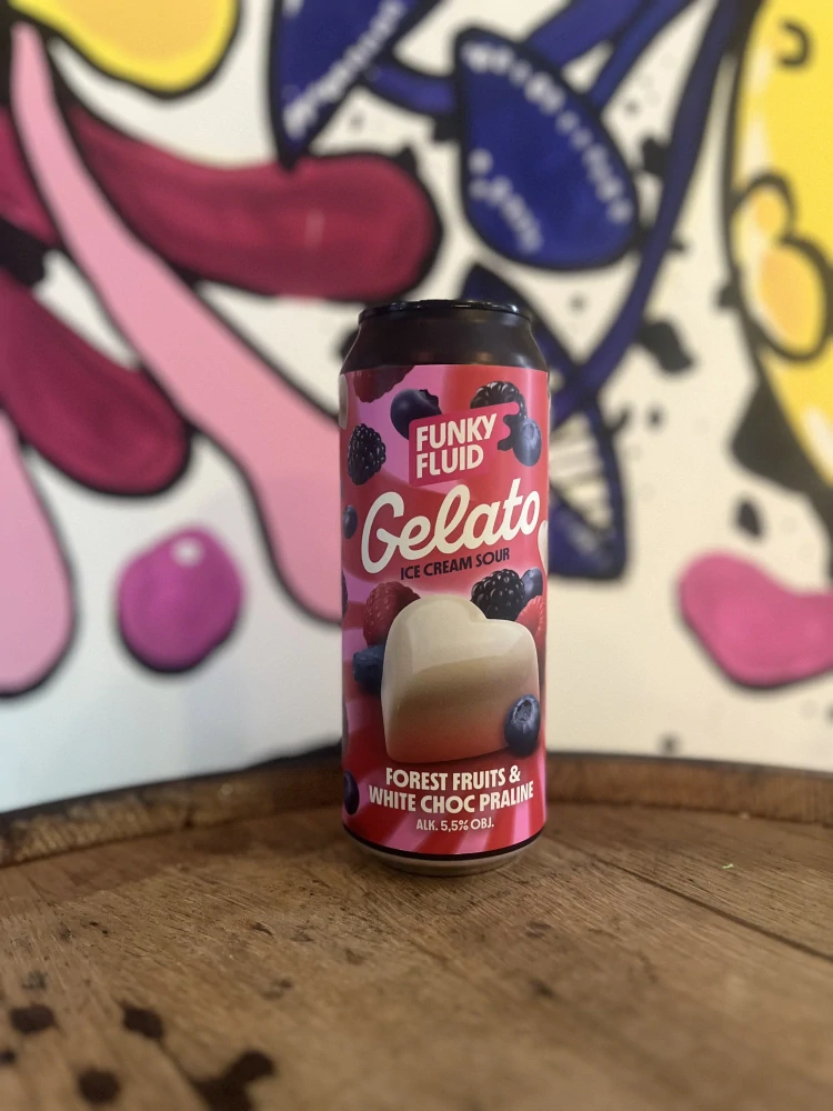 Funky Fluid Gelato Forest Fruits and white choc praline 500 ml