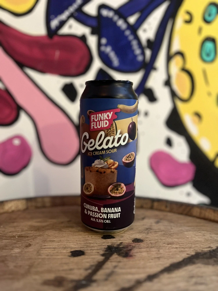 Funk Fluid Gelato Ice Cream Curuba, Banana, Passionfruit 500 ml (plech)