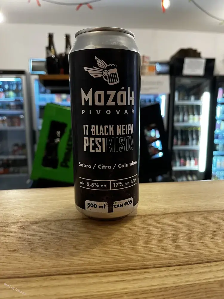 Mazák Pesimista Black NEIPA 500 ml (plech)