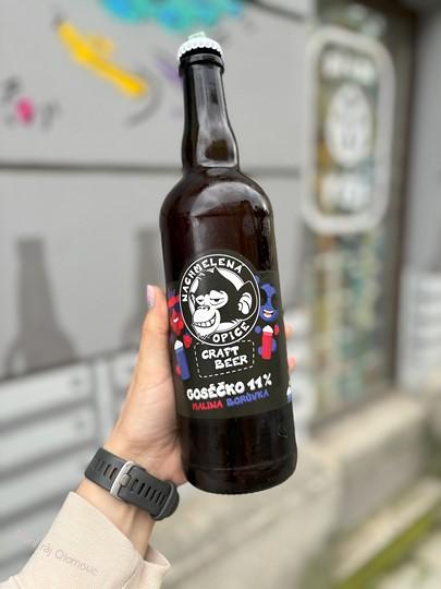Nachmelená opice Goséčko Malina+Borůvka 750ml