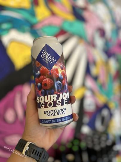 Upside Down Sour Joy: Borůvka Malina 500 ml