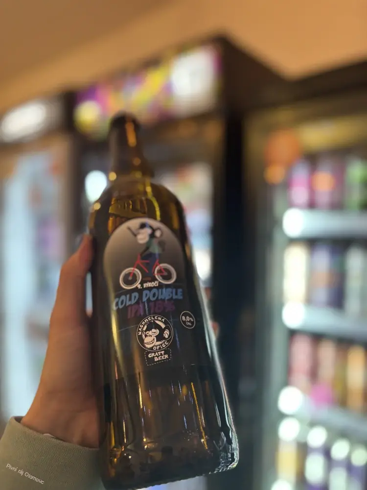 Nachmelená opice Cold Double IPA 9. výročí 750 ml (sklo)