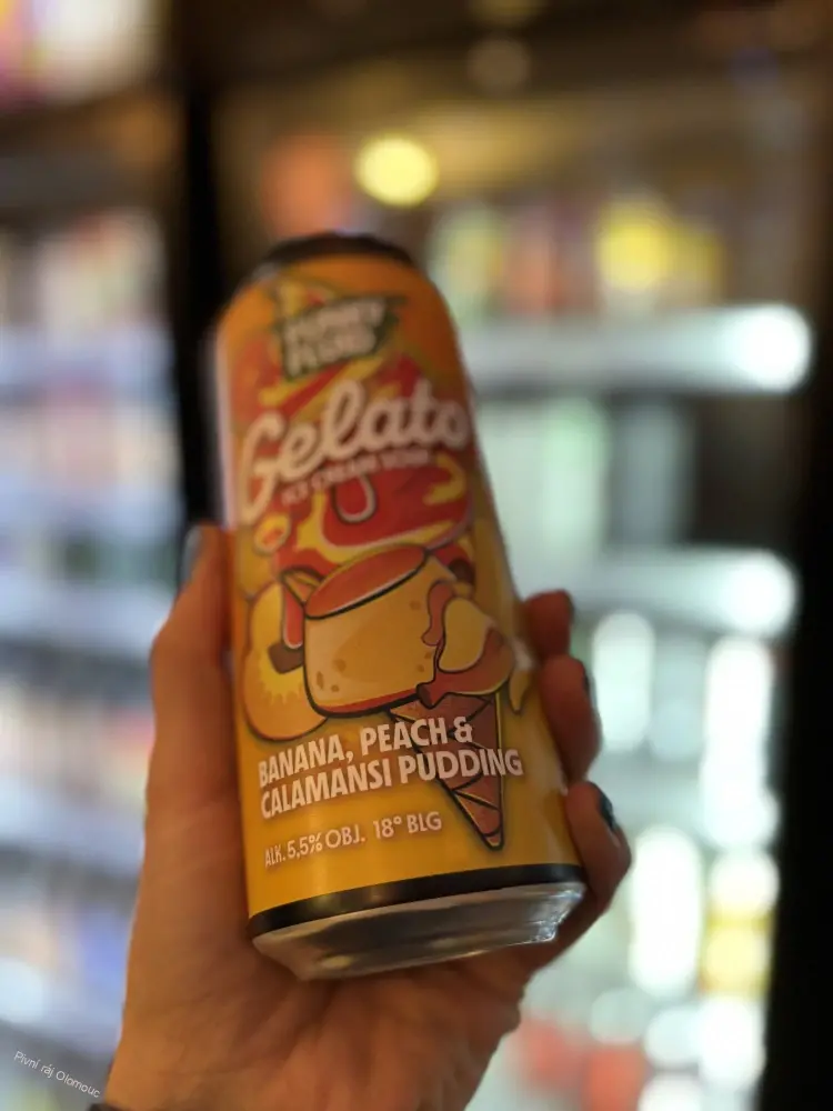 Funky Fluid Gelato Banana, Peach and Calamansi Pudding 500 ml