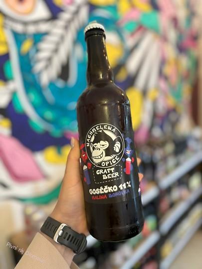 Nachmelená opice Goséčko Malina+Borůvka 750ml