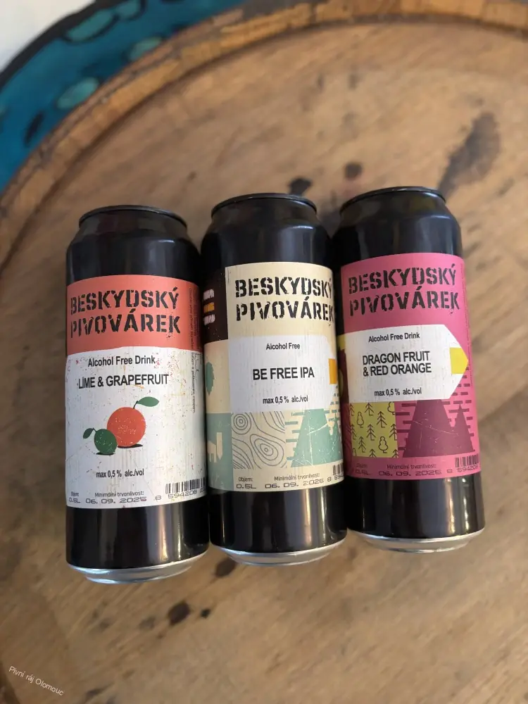 Beskydský pivovárek NEALKO Zázvor a Máta 500 ml