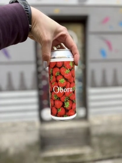 Obora Sour jahoda 14° 500 ml (plech)